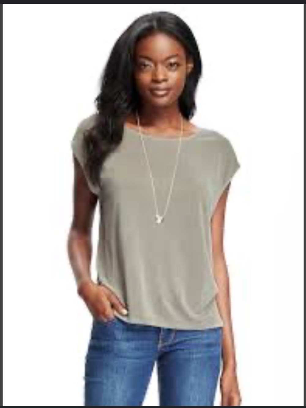 Old Navy Sueded Cap-Sleeve Cocoon Top